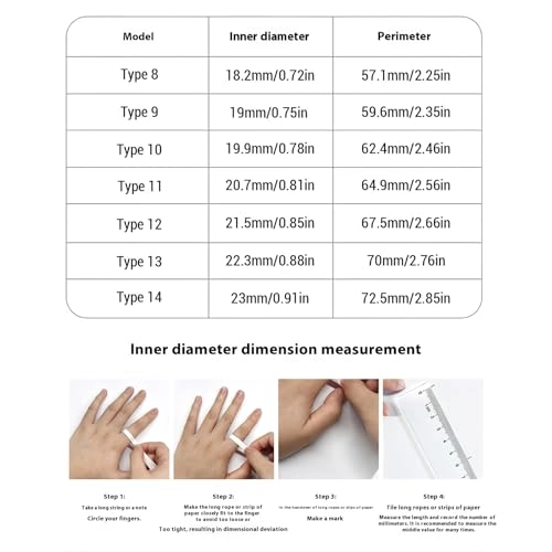 Keenso8phcfyjaz3-14 - Size 11(ID 20.6mm / 0.81in C 64.6mm / 2.54in)