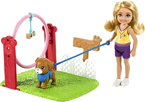 Chelsea Doll & Dog Trainer Playset - 15.0 cm Blonde Ages 3+