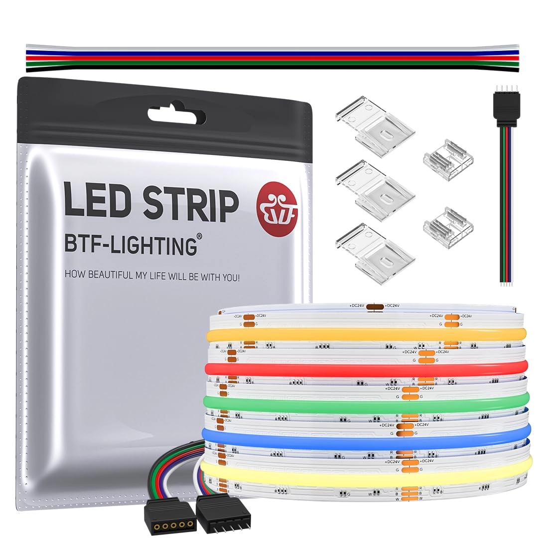 BTF-LIGHTING Technology Co., Limited FCOB COB RGBW LED Strip - 5 Metres