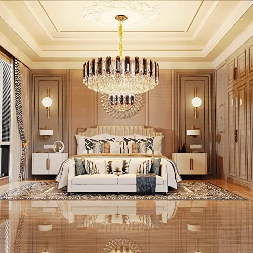 Round Crystal Chandelier - 6000K 4000K 3000K