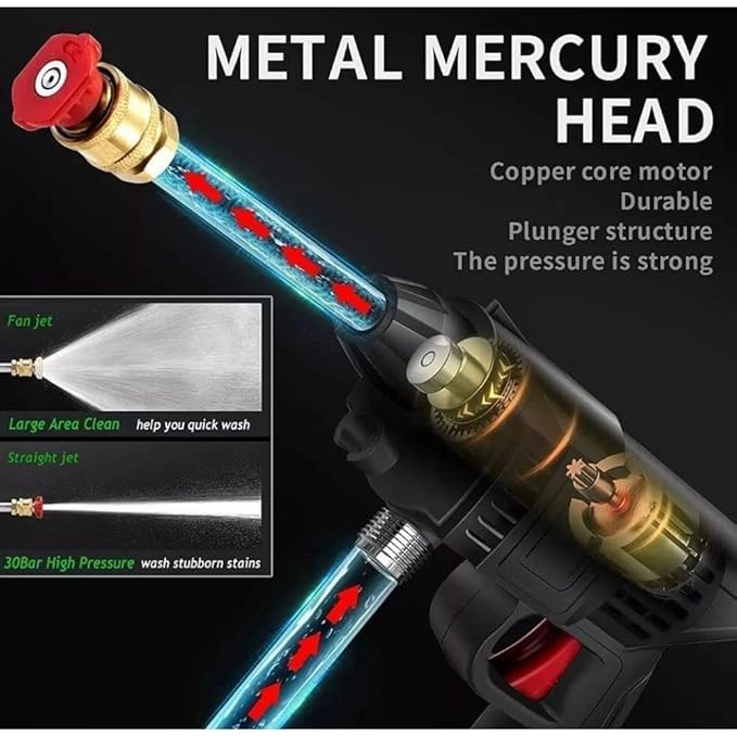 Pressure Washer Gun - Double Battery 48V 12000mAh 5M Hose Pipe