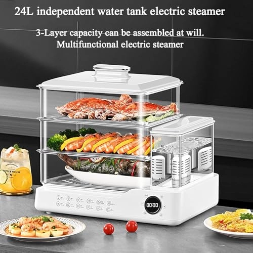 360° Steam Cycle Electric Food Steamer - 26L