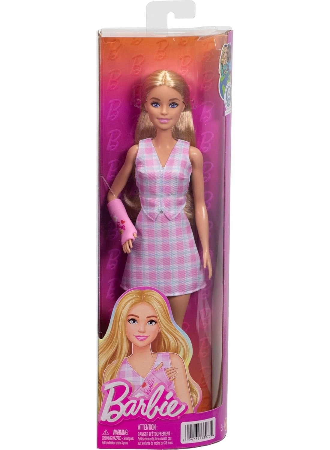 Barbie Fashionistas - Blonde Hair Pink Arm Cast Ages 3+