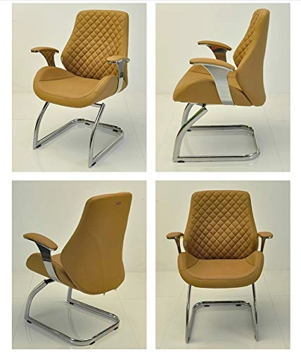 Desk Chair - PU Leather Brown High Back