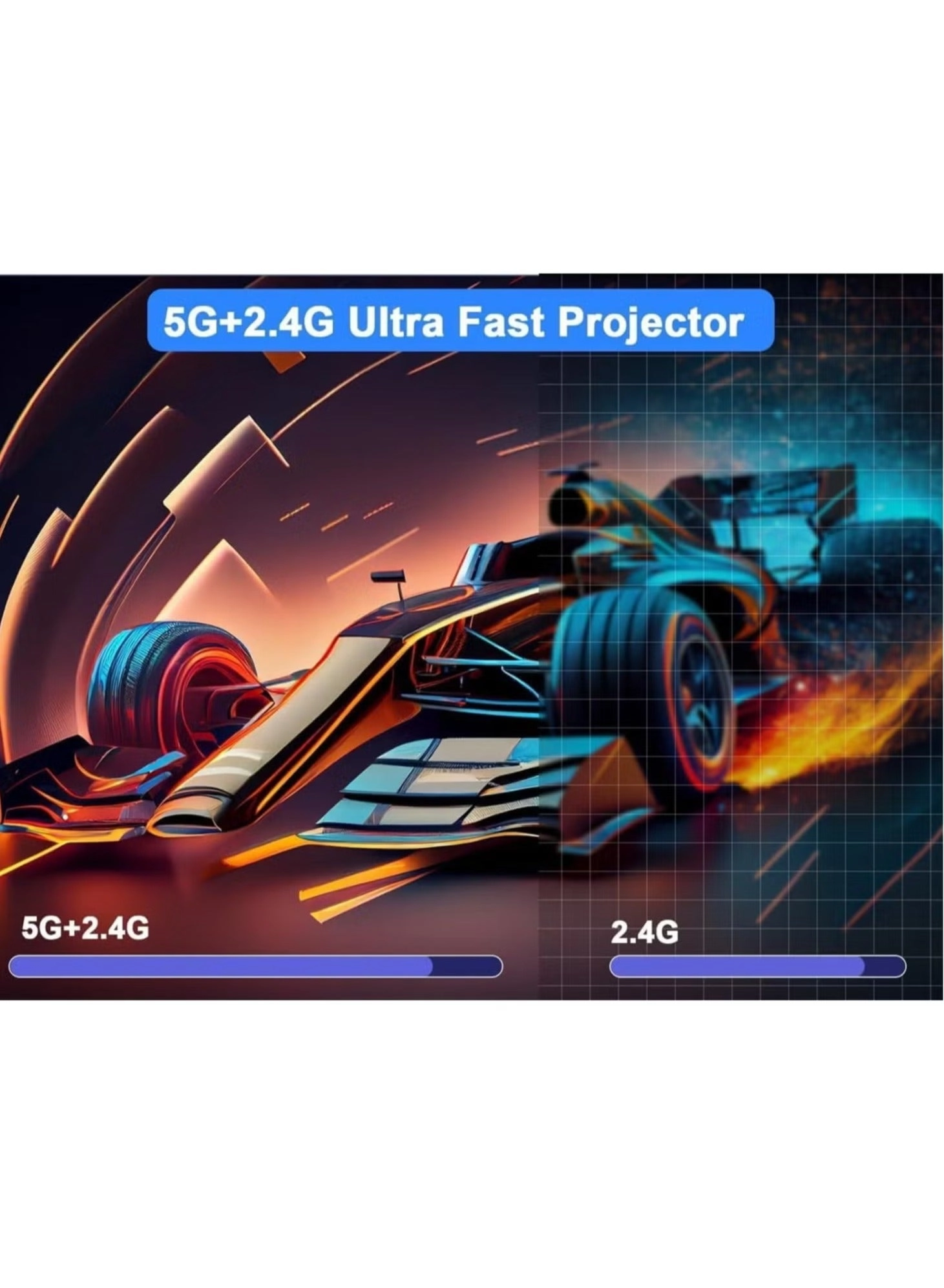 Smart 5G Portable Projector - HD 1080P