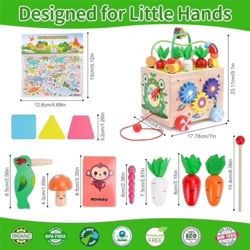 Wooden Activity Cube - 2 - 12 months