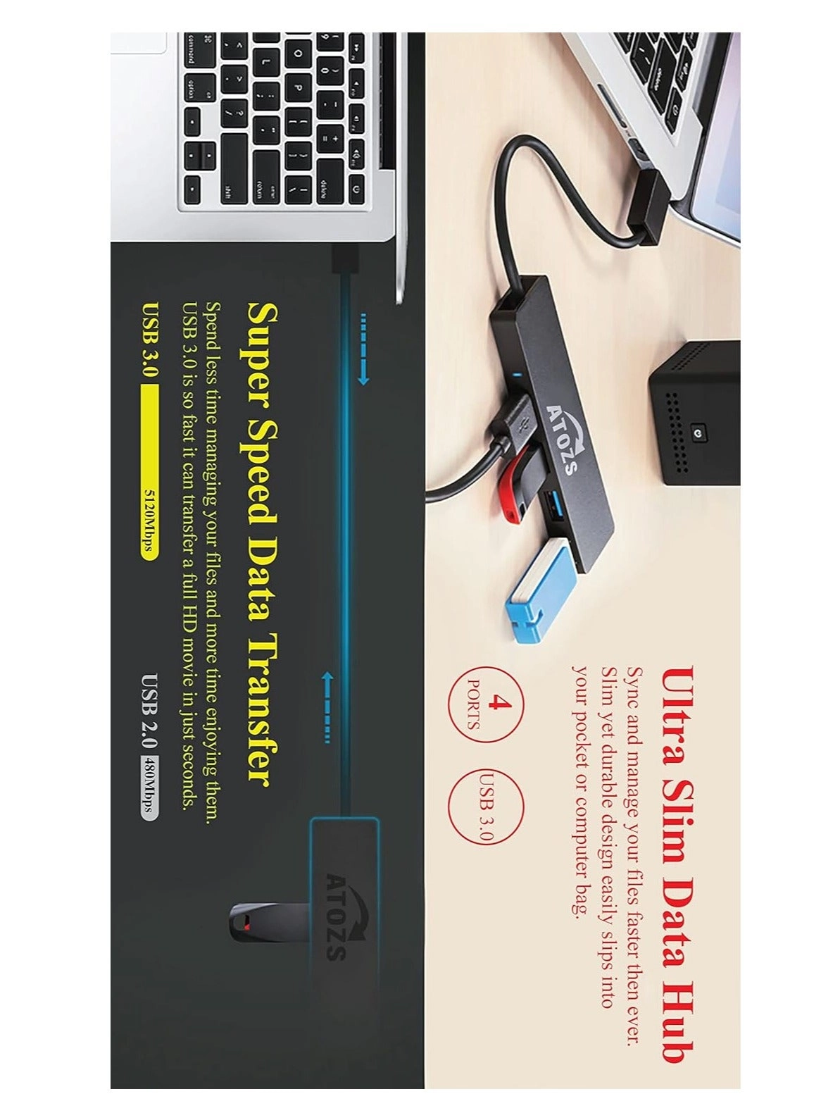 USB 3.0 4-Port Hub