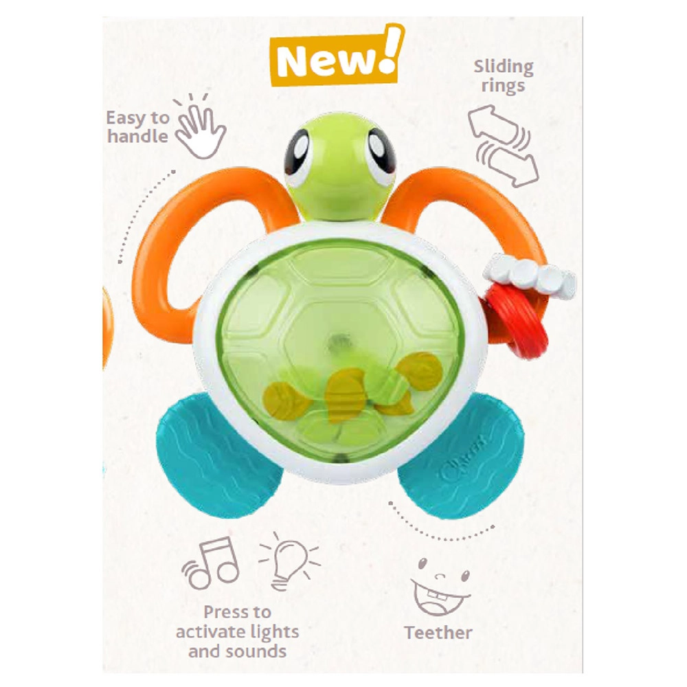 Turtle Rattle - Suitable for 3 to 12 months soft plastic