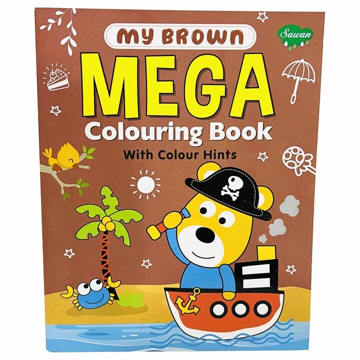 Carrefour Sawan My Brown Mega Colouring Book