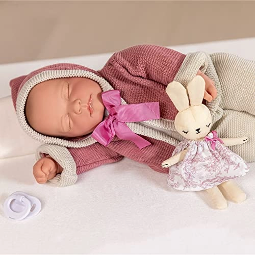 La Baby Reborn Baby Doll - 17" Soft Weighted Body Closed Eyes Gift Set Ages 2+