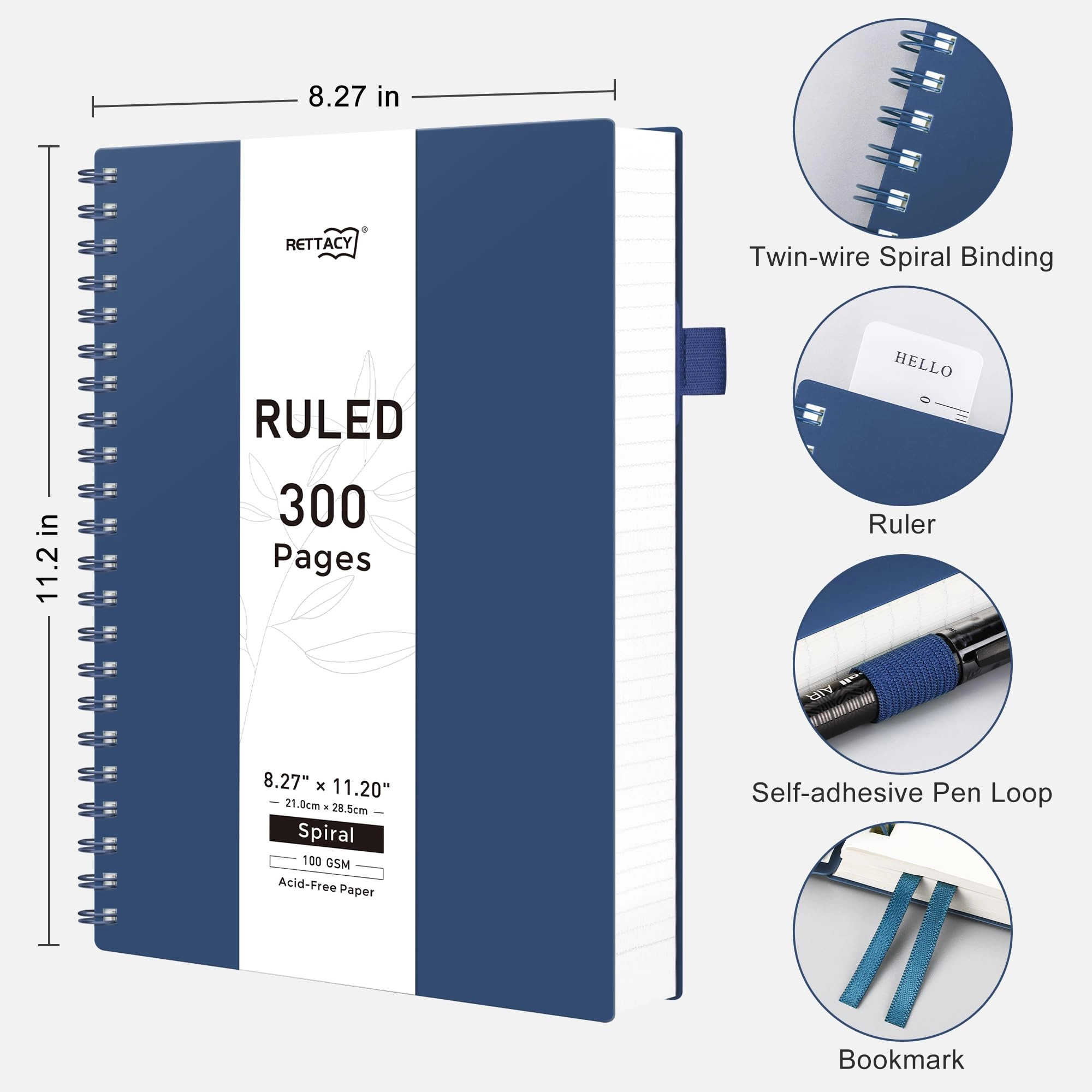 A4 Notebook A4 Spiral - Lined 150 Sheets