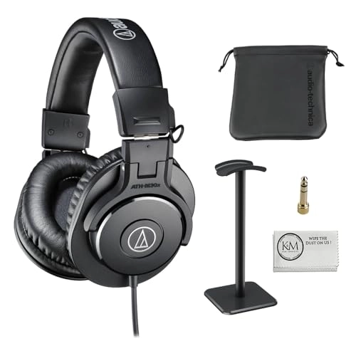 ATH-M30X Wired Headphone + Headphones Stand + Cleaning Cloth