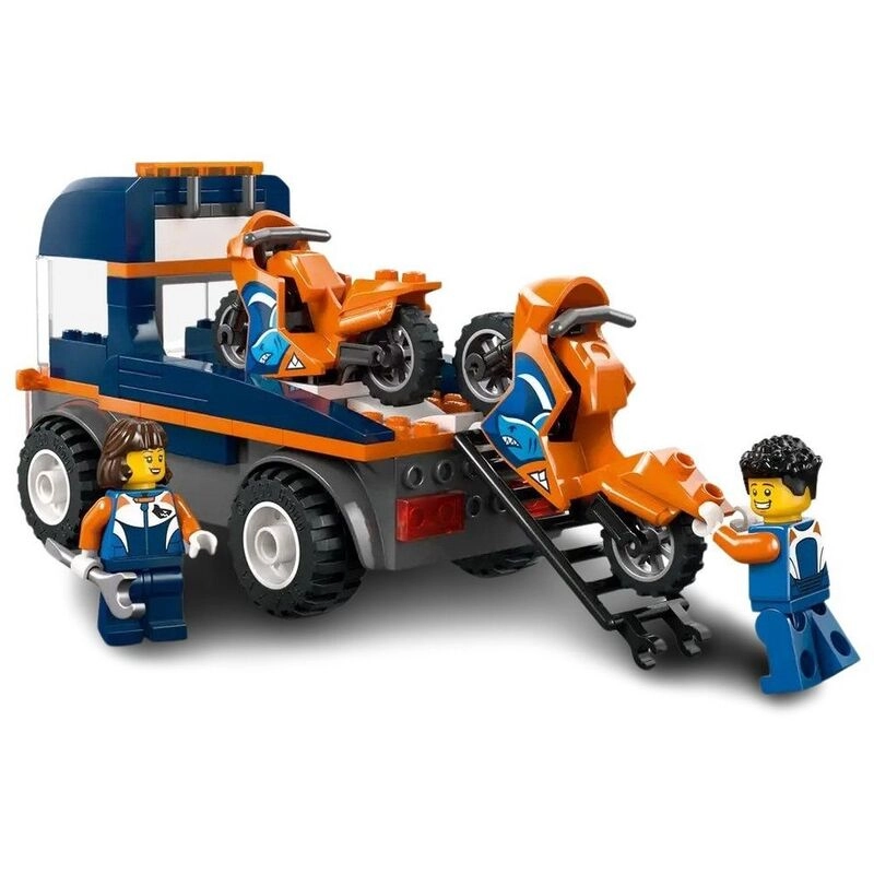 City Motorcycle Transporter - Flatbed Truck 2 Motorbikes (60491)
