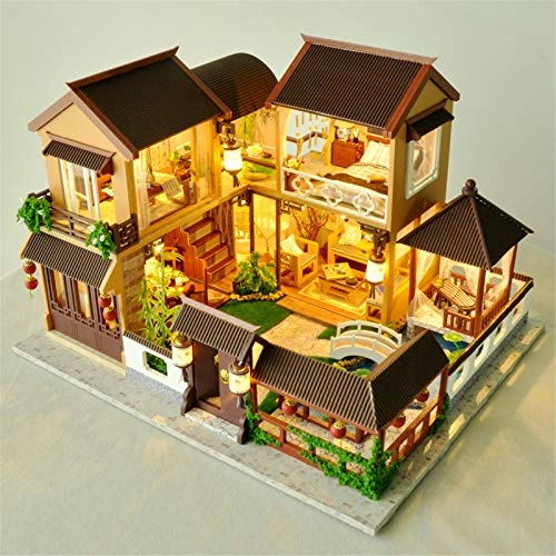 DIY Dollhouse Kit - 30x24.5x27.6 cm LED Light