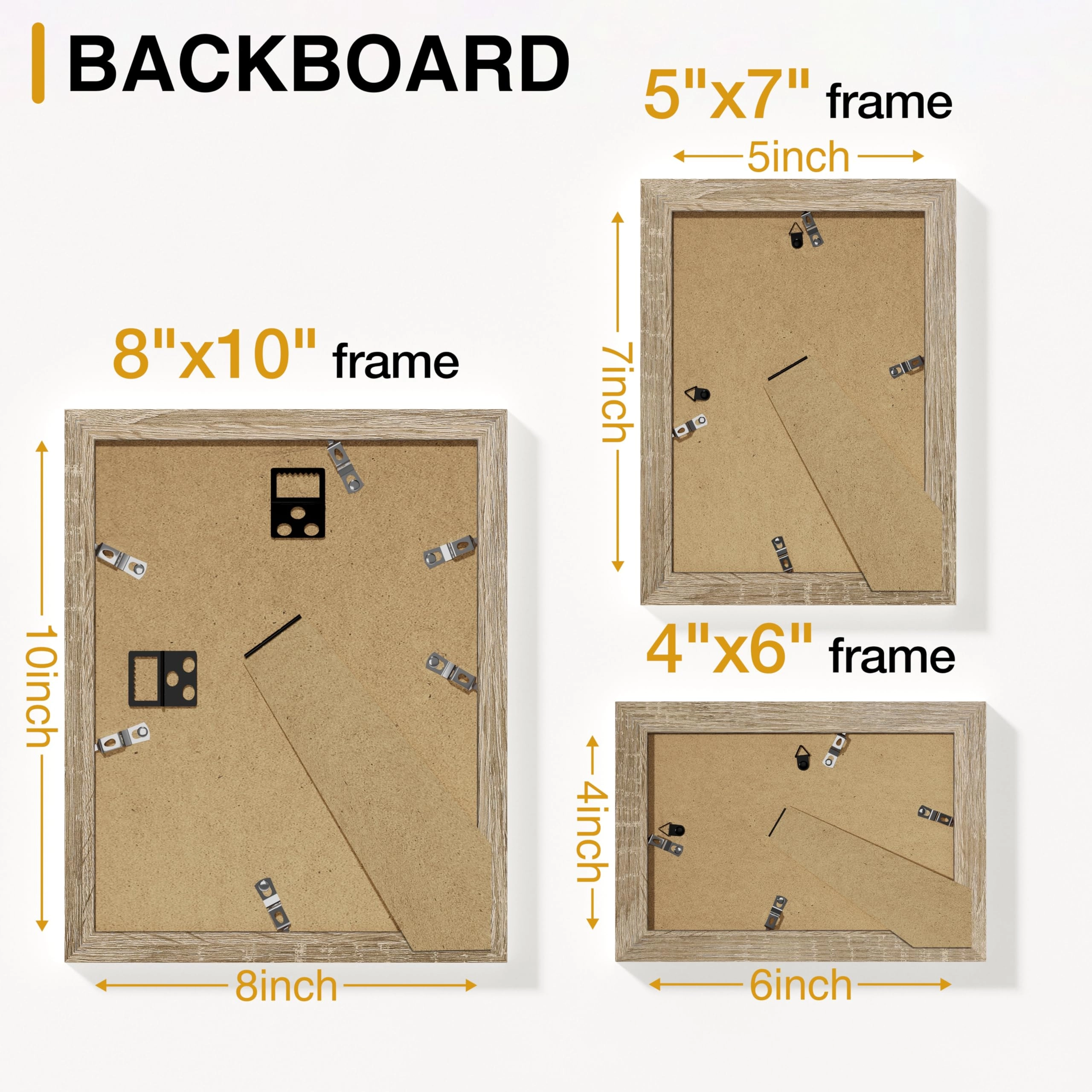 Picture Frames Set - 10 Pack Rustic Grey
