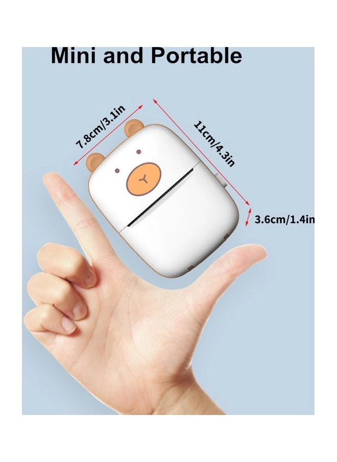 Wireless Mini Photo Printer White/Green