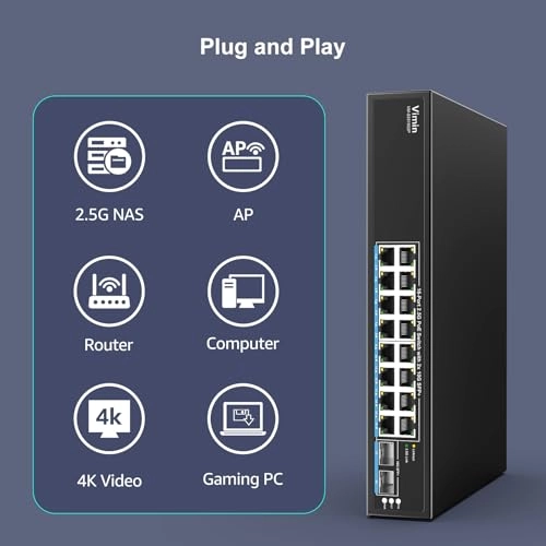 16x2.5G PoE+2x 10G SFP 16-ports