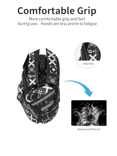Mouse Non-Slip Grip Tape - G502 Black Printed Pattern
