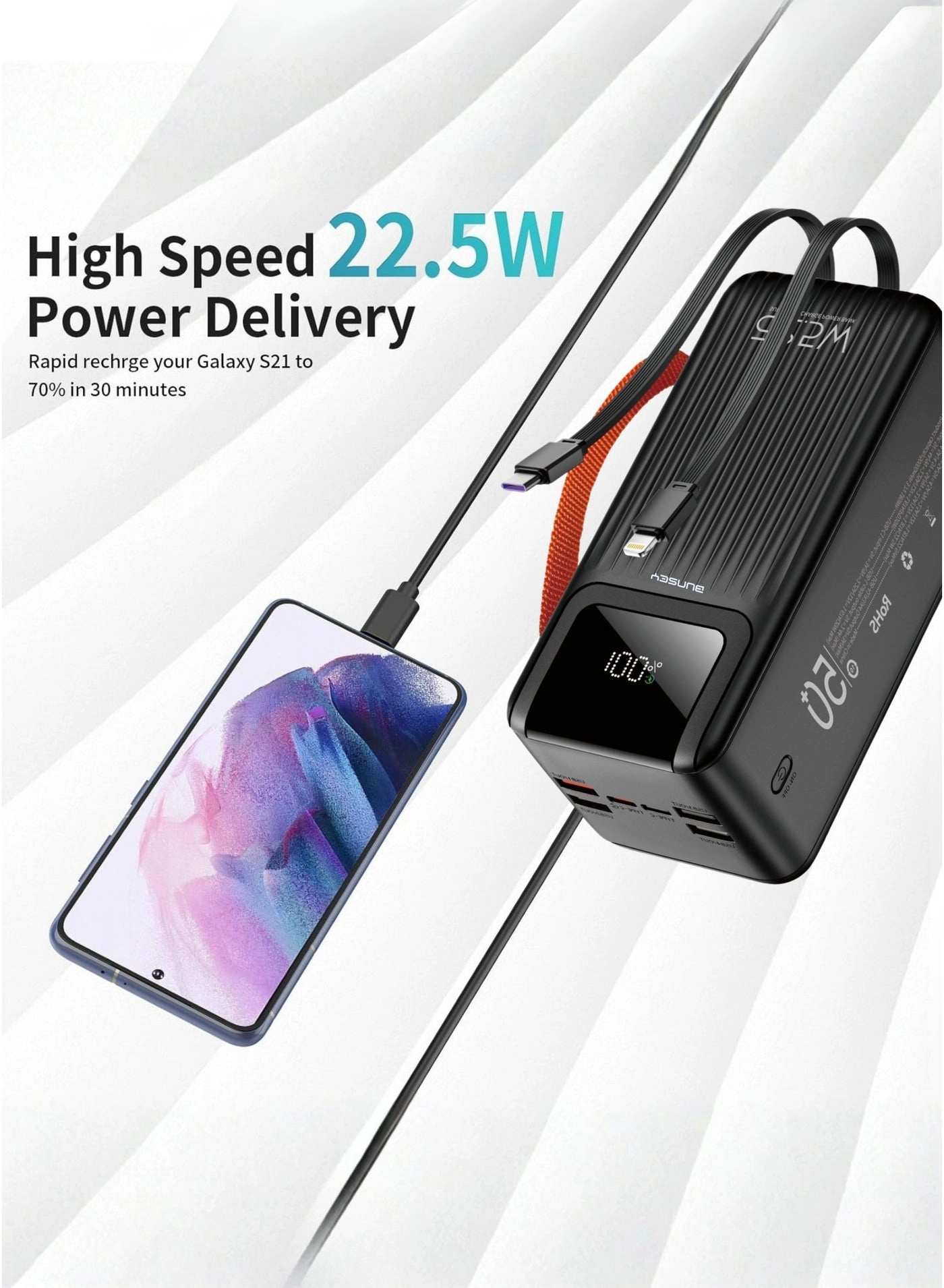 BP13 - 50000mAh 22.5W Fast Charging 4 USB 2 Type-C