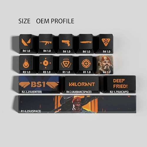 Valorant Custom Keycaps - USB