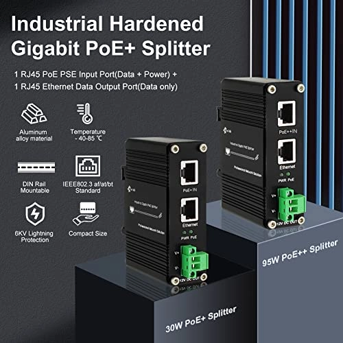 LNK-INS301-12V - 12VDC 20W 1 x RJ-45 IEEE802.3af/at Gigabit 30W Input