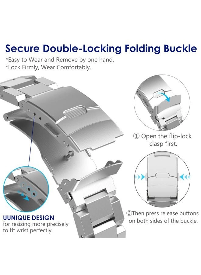 Stainless Steel Band - 20mm Silver Adjustable