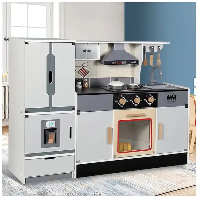 Kids Wooden Refrigerator C model kitchen Playset (GB-MNS19033)