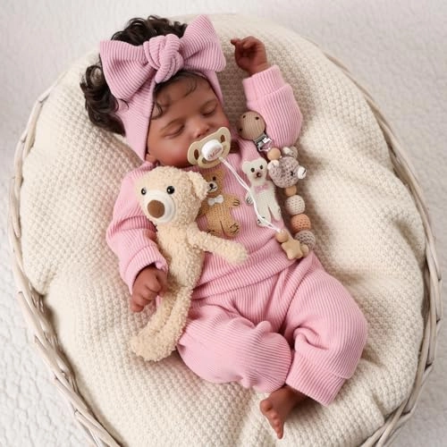 Bellita Reborn Baby Doll - 20 Inch Vinyl Cotton Black Girl Ages 3+