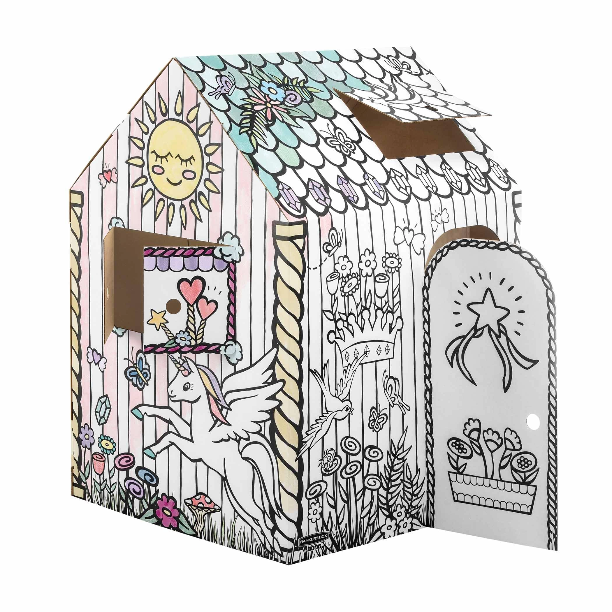 Fellowes Unicorn Cardboard Playhouse