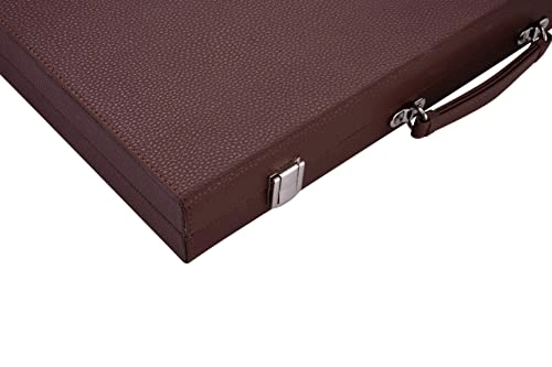Backgammon set - inlaid velvet leatherette exterior