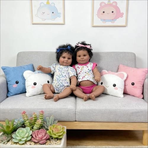 Reborn Baby Doll - Twins 20 inch Vinyl Girl Ages 3+