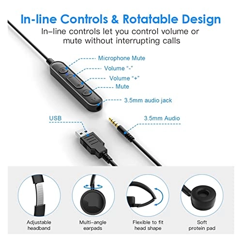 USB/3.5mm Wired Headset