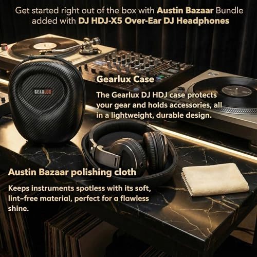 HDJ-X5 - Wired Headphone + Case + Polishing Cloth