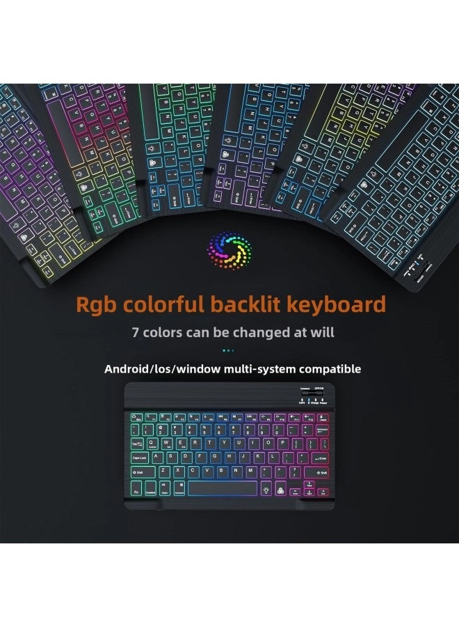 Bluetooth Keyboard Leather Case - Wireless Three-System Two-in-One