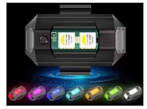 Flashlight - 6 Pack 7 Colours Rechargeable Pack