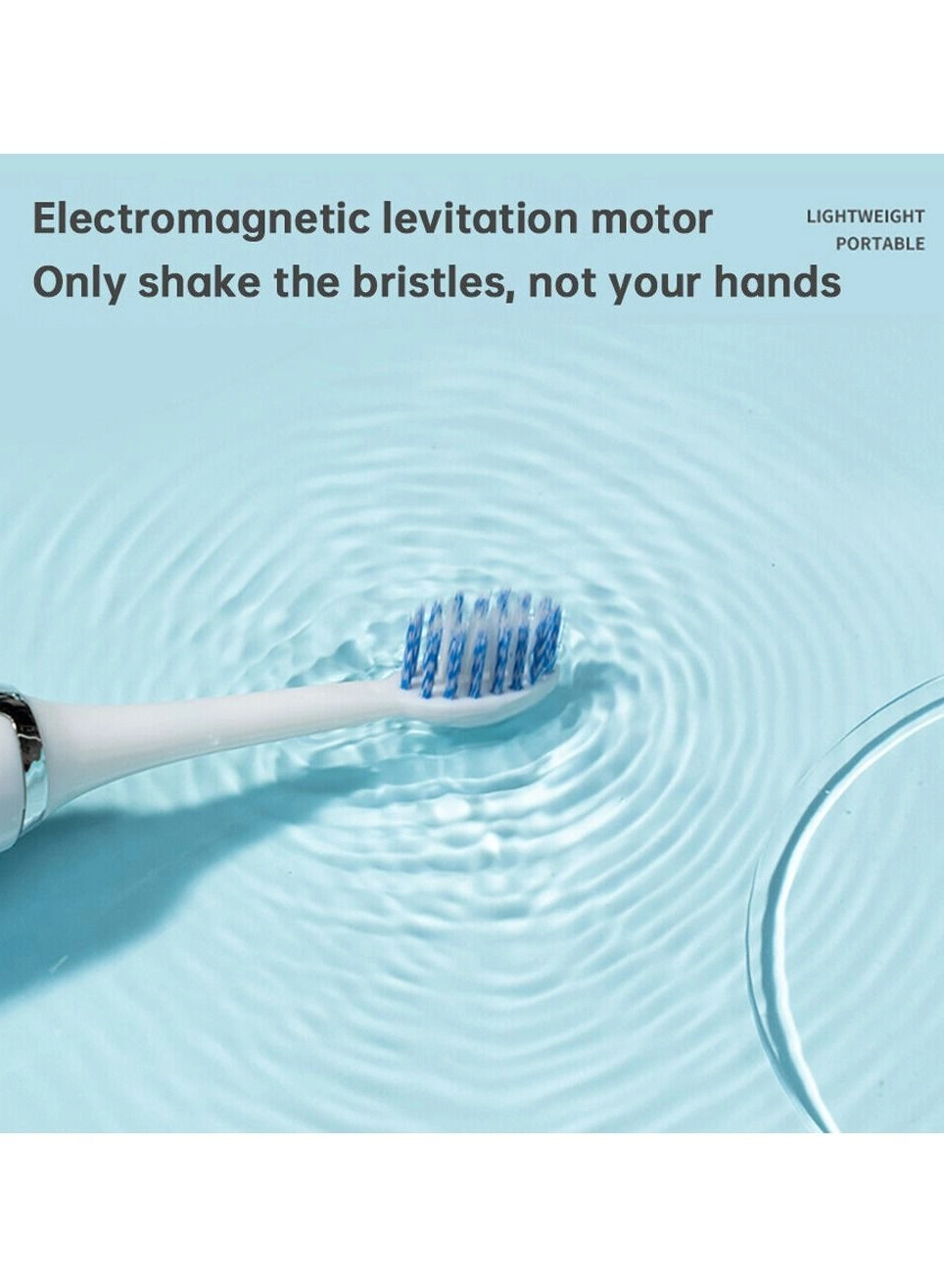 Electric Toothbrush - Powerful Sonic Blue 3 Brushheads