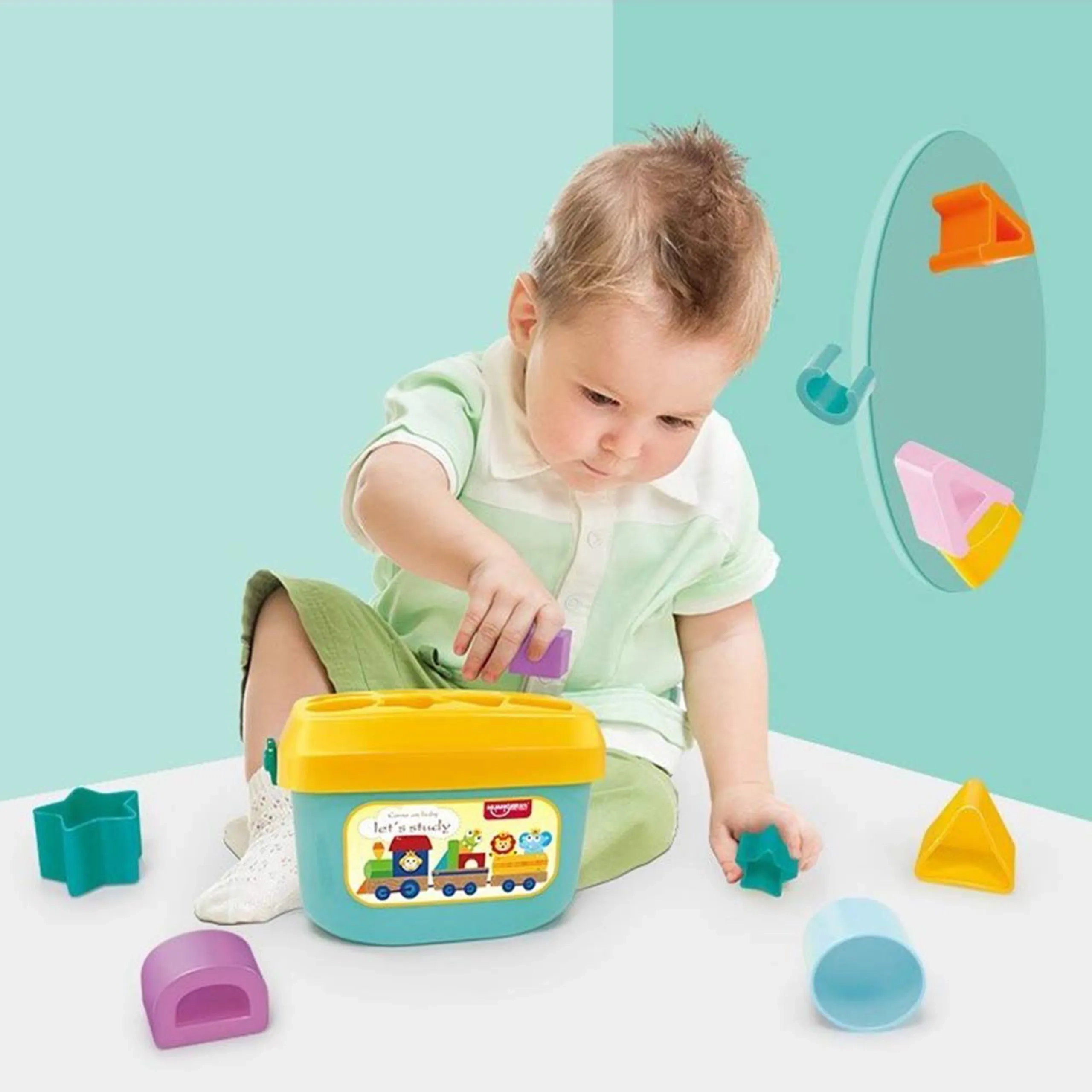 Baby Stack Blocks - Alphabet Easy-carry handle