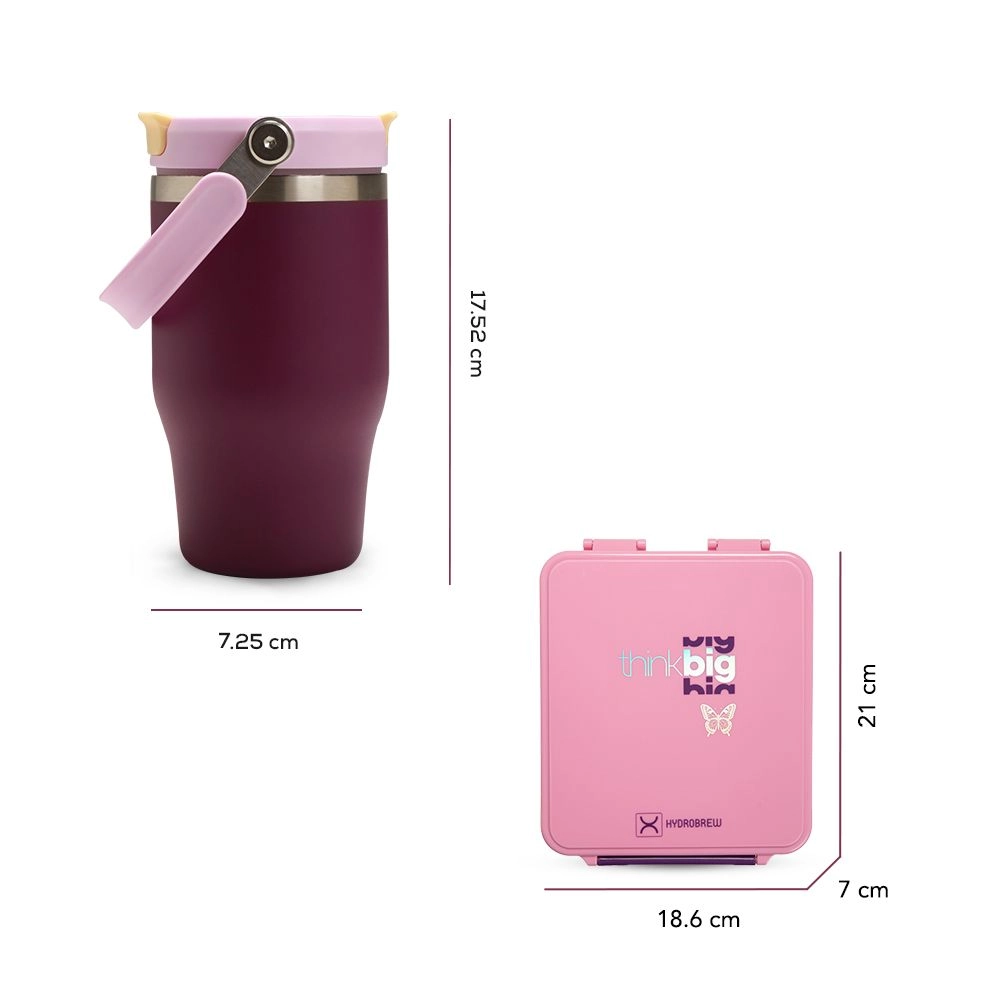 Bento Lunch Box - Think Big Blush 1.74L 0.35L