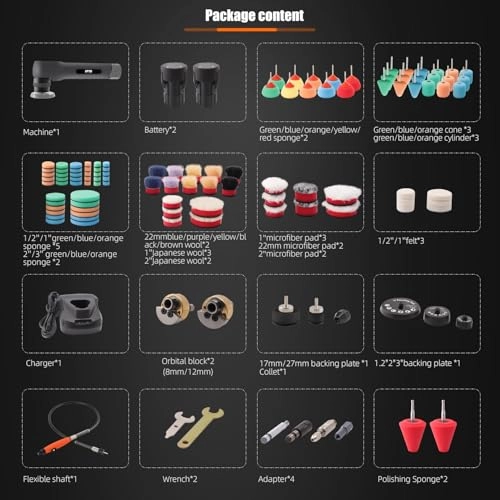 Cordless Mini Polisher - 25mm 50mm 80mm