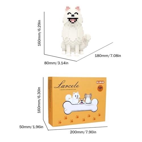 DIY Micro Dog Building Blocks - Hund Samoyed 991 pcs