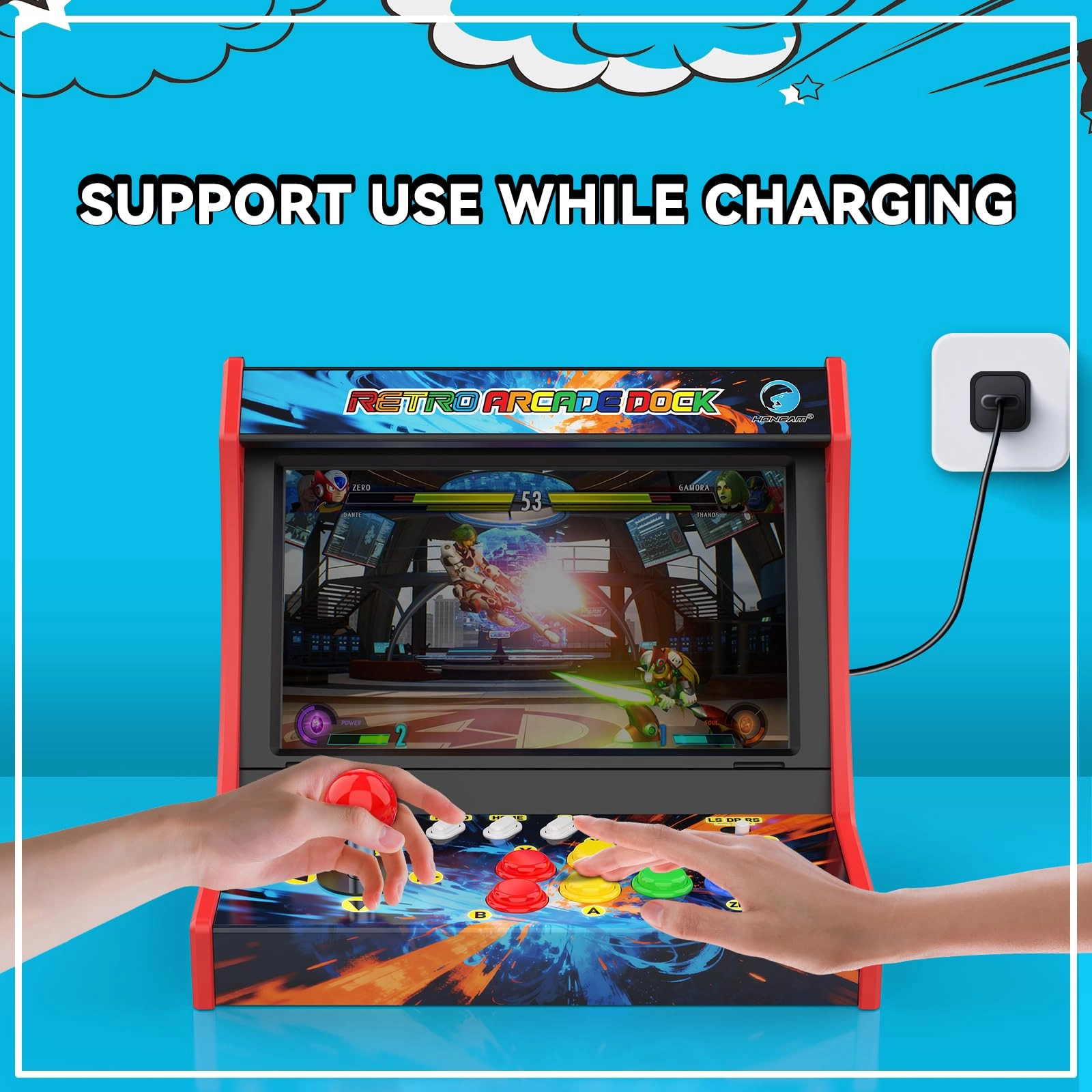 Retro Arcade Stick - Neon Switch 2/OLED/Switch