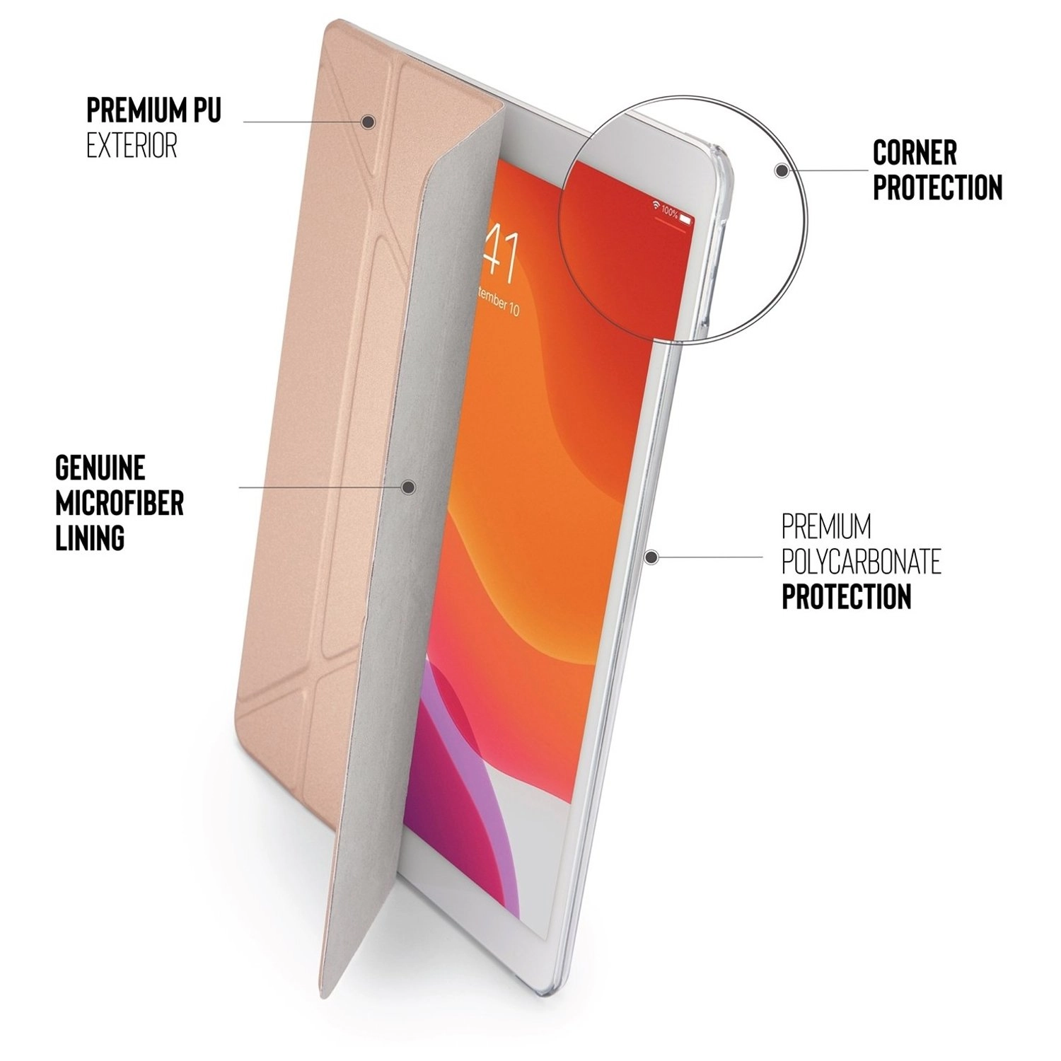 Folio Case with 5-in-1 Stand for iPad 7th Generation 10.2-inch (2019)