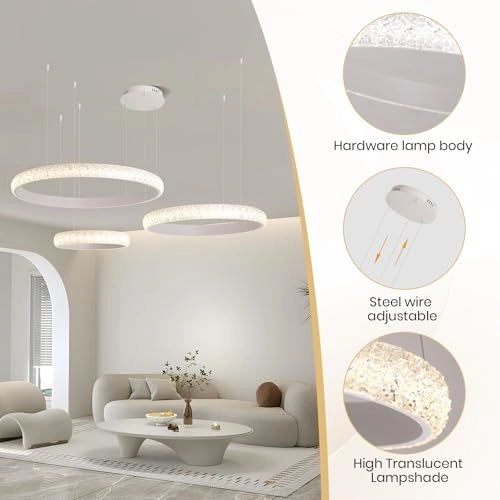 Modern LED Chandelier - 3000K-6000K Dimmable