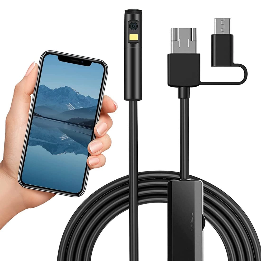 SOSSEG Dual Lens Inspection Endoscope - 4.9mm 5m