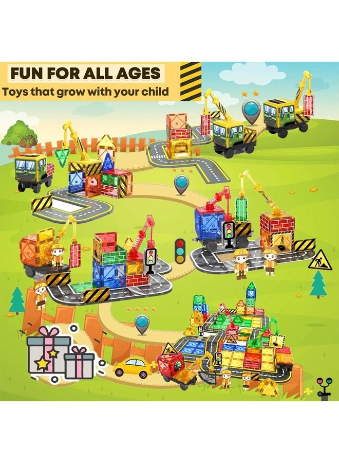 Magnetic Building Blocks Road Set - 50 pcs