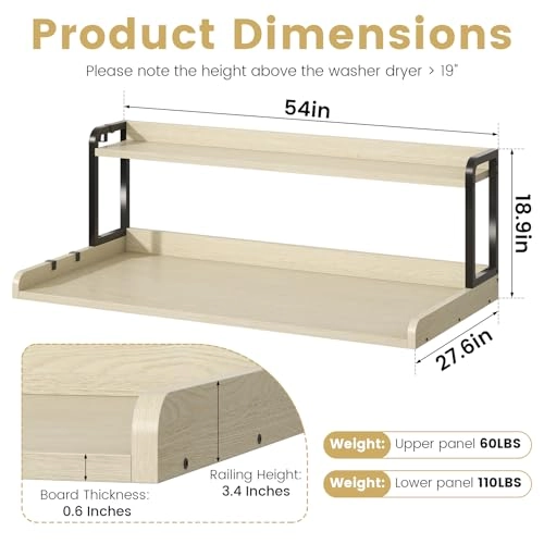 2-Tier Washer Dryer Countertop