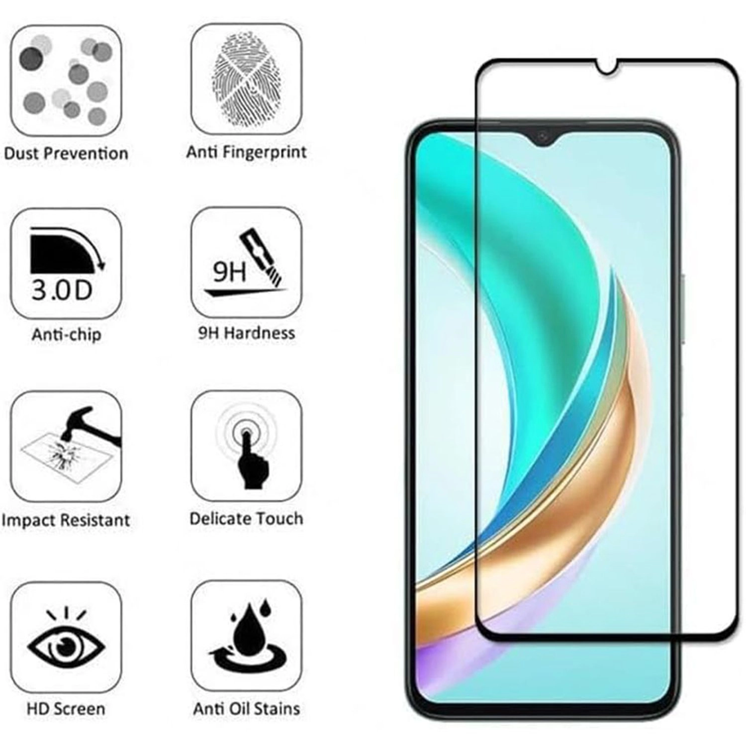 Clear Anti-Fingerprint Screen Protector for Honor X6b