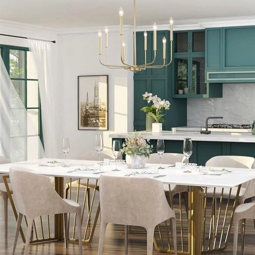 Modern Golden Chandelier - Dimmable