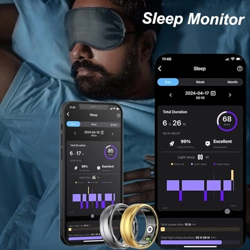 Smart Ring - LED Dispay Screen Heart Rate Sleep Tracker