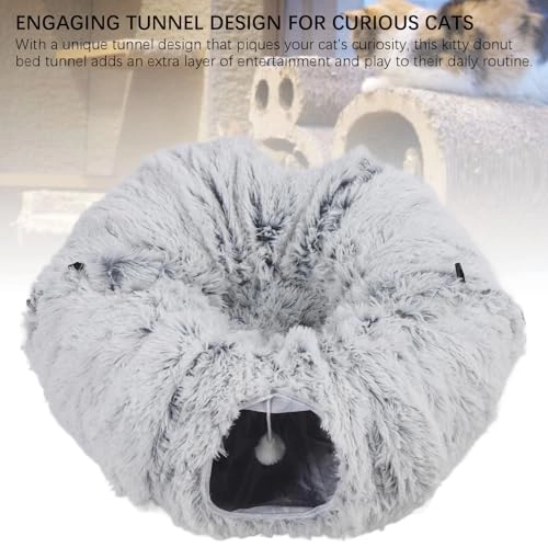 Cat Tunnel Bed - Soft Plush Foldable